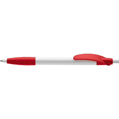 Kugelschreiber Cosmo Grip HC , weiß / rot, ABS, 14,50cm (Länge), Bild 3