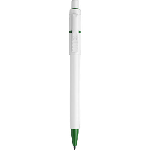 Kugelschreiber Baron Hardcolour , weiß / grün, ABS, 13,30cm (Länge), Bild 1