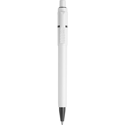 Kugelschreiber Baron Hardcolour , weiss / grau, ABS, 13,30cm (Länge), Bild 1