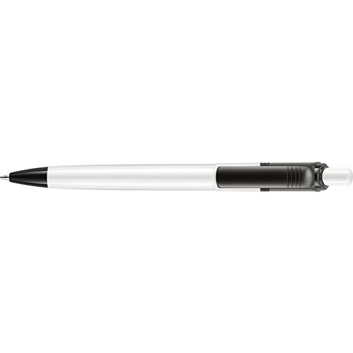 Kugelschreiber Ducal Colour Hardcolour , weiß / schwarz, ABS, 13,80cm (Länge), Bild 3