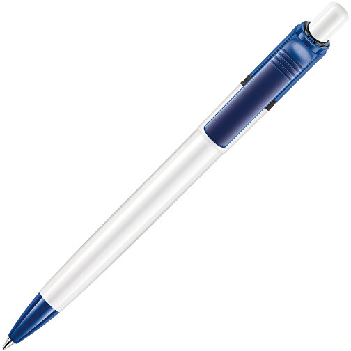 Kugelschreiber Ducal Colour Hardcolour , weiß / dunkelblau, ABS, 13,80cm (Länge), Bild 2