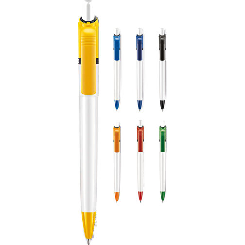 Kugelschreiber Ducal Colour Hardcolour , weiß / orange, ABS, 13,80cm (Länge), Bild 4