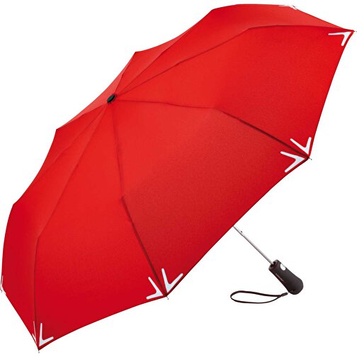 AC-Taschenschirm Safebrella® LED , Fare, rot, 100% Polyester-Pongee, , Bild 1