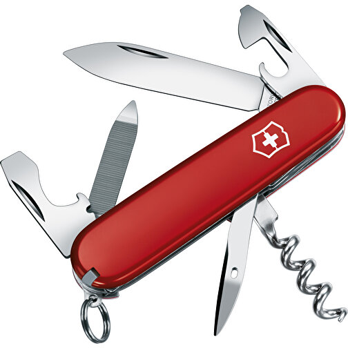 SPORTSMAN - Victorinox Schweizer Messer , Victorinox, rot, hochlegierter, rostfreier Stahl, 8,40cm x 1,50cm x 2,60cm (Länge x Höhe x Breite), Bild 2
