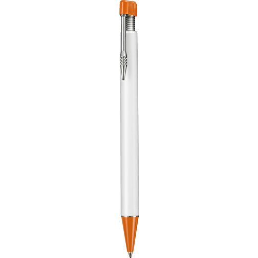 Kugelschreiber EMPIRE , Ritter-Pen, orange/weiß, ABS-Kunststoff, 14,50cm (Länge), Bild 1
