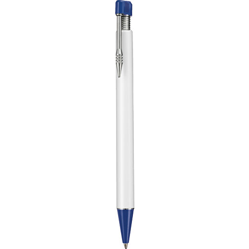 Kugelschreiber EMPIRE , Ritter-Pen, nachtblau/weiß, ABS-Kunststoff, 14,50cm (Länge), Bild 1