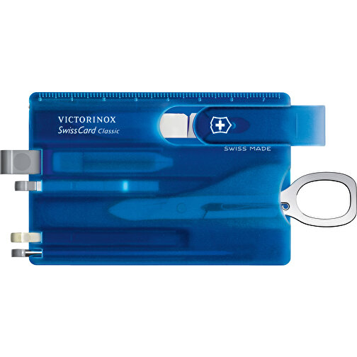Victorinox Swiss Card 'CLASSIC' , Victorinox, blau transparent, Kunststoff matt, 8,20cm x 0,45cm x 5,40cm (Länge x Höhe x Breite), Bild 2