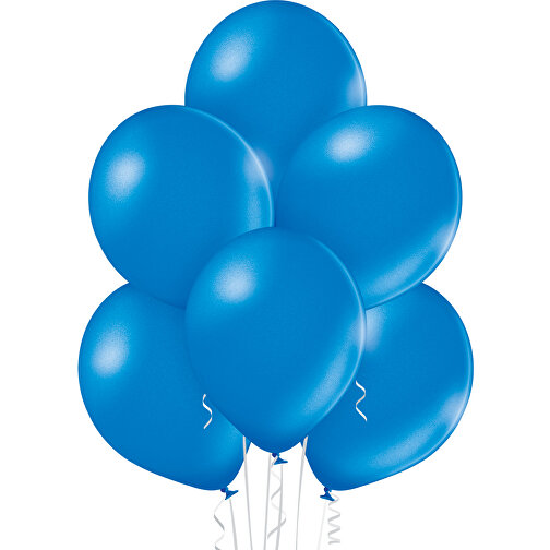 Luftballon 100-110cm Umfang , blau metallic, Naturlatex, 33,00cm x 36,00cm x 33,00cm (Länge x Höhe x Breite), Bild 2