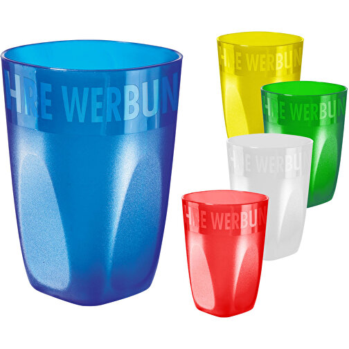 Trinkbecher 'Midi Cup' 0,3 L , transparent-milchig, Kunststoff, 10,50cm (Höhe), Bild 2