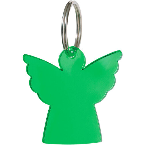 Schlüsselanhänger 'Engel' , trend-grün PS, Kunststoff, 4,20cm x 0,30cm x 4,30cm (Länge x Höhe x Breite), Bild 1