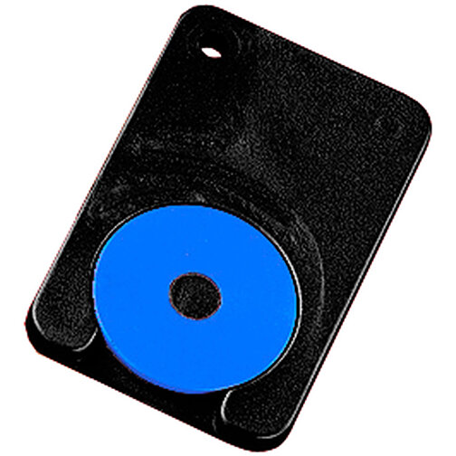 Chip-Schlüsselanhänger 'Fix' , schwarz, Kunststoff, 4,90cm x 0,40cm x 3,20cm (Länge x Höhe x Breite), Bild 1