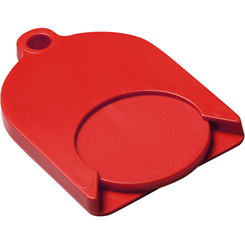 Chip-Schlüsselanhänger 'Ghost' Mit Chip , standard-rot, Kunststoff, 4,50cm x 0,30cm x 3,00cm (Länge x Höhe x Breite), Bild 1