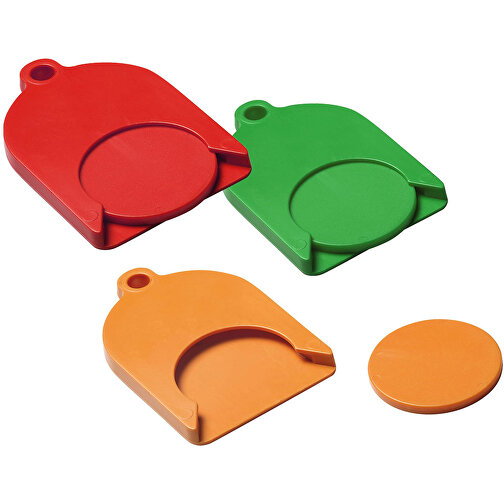 Chip-Schlüsselanhänger 'Ghost' Mit Chip , standard-rot, Kunststoff, 4,50cm x 0,30cm x 3,00cm (Länge x Höhe x Breite), Bild 2