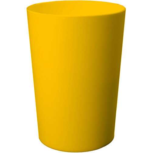 Zahnputzbecher 'Pure' , standard-gelb, Kunststoff, 9,10cm (Höhe), Bild 1