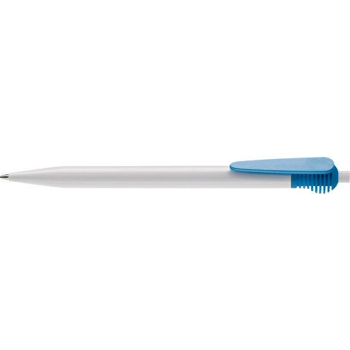 Kugelschreiber Cosmo Hardcolour , weiss / hellblau, ABS, 14,70cm (Länge), Bild 1
