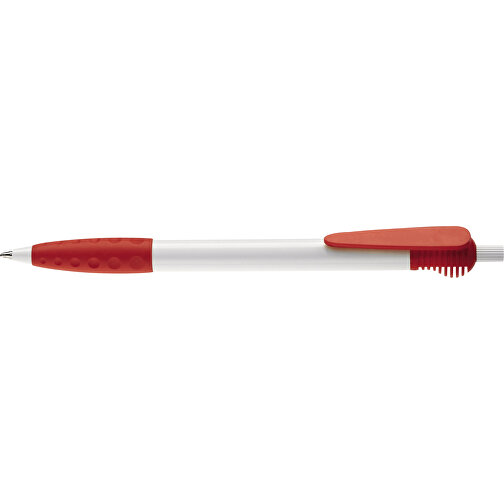 Kugelschreiber Cosmo Grip HC , weiß / rot, ABS, 14,70cm (Länge), Bild 3