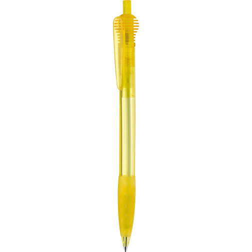 Kugelschreiber Cosmo Grip Transparent , transparent gelb, ABS, 14,70cm (Länge), Bild 1