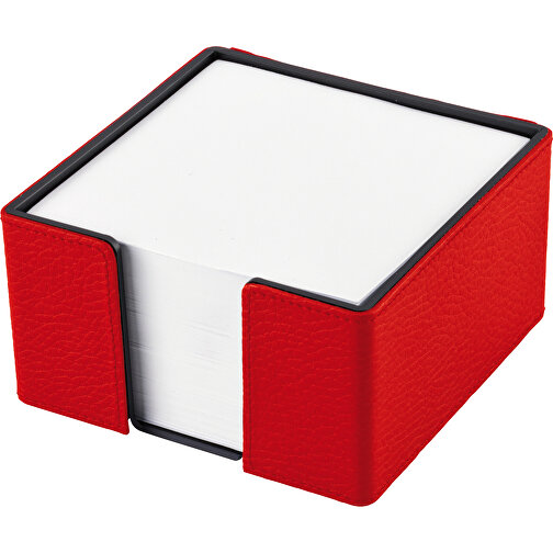 Notizzettelbox , rot, Donato Rindleder, 10,50cm x 6,00cm x 10,50cm (Länge x Höhe x Breite), Bild 1