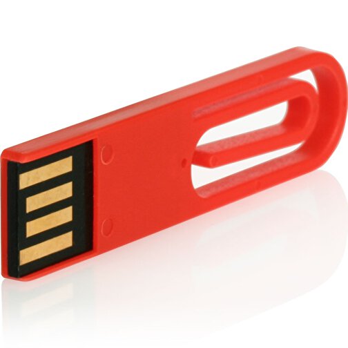 USB-Stick CLIP IT! 2GB , Promo Effects MB , rot MB , 2 GB , Kunststoff MB , 3 - 10 MB/s MB , 5,30cm x 1,28cm (Länge x Breite), Bild 2