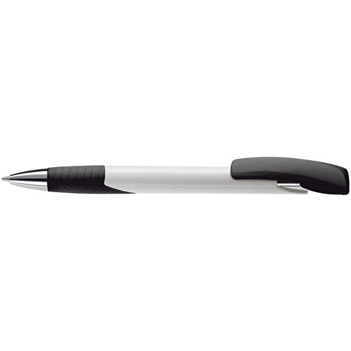 Kugelschreiber Zorro Hardcolour , weiß / schwarz, ABS & Metall, 14,50cm (Länge), Bild 3