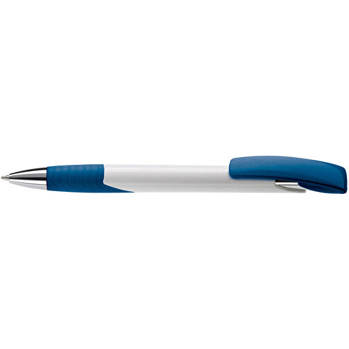 Kugelschreiber Zorro Hardcolour , weiß / dunkelblau, ABS & Metall, 14,50cm (Länge), Bild 3