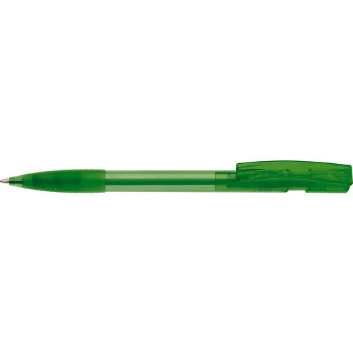 Kugelschreiber Nash Transparent Mit Gummigriff , transparent grün, ABS, 14,50cm (Länge), Bild 3