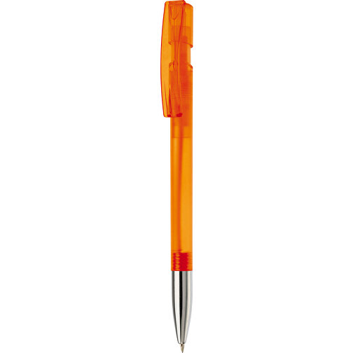 Kugelschreiber Nash Transparent Mit Metallspitze , transparent orange, ABS & Metall, 14,50cm (Länge), Bild 1
