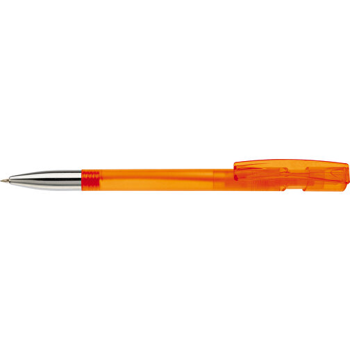 Kugelschreiber Nash Transparent Mit Metallspitze , transparent orange, ABS & Metall, 14,50cm (Länge), Bild 3