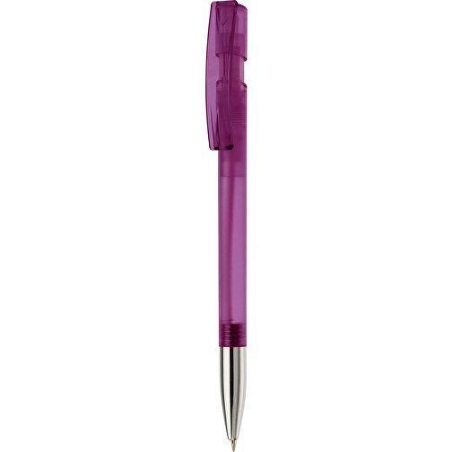 Kugelschreiber Nash Transparent Mit Metallspitze , transparent violett, ABS & Metall, 14,50cm (Länge), Bild 1