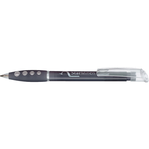 Kugelschreiber BUBBLE TRANSPARENT , Ritter-Pen, topaz-grau, ABS-Kunststoff, 14,40cm (Länge), Bild 3