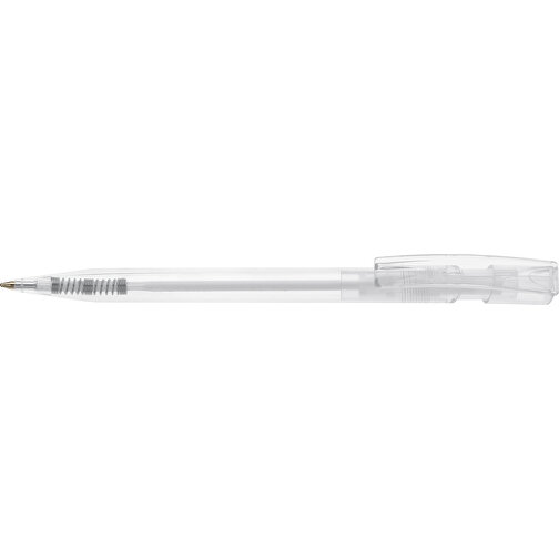 Kugelschreiber Nash Transparent , transparent weiß, ABS, 14,50cm (Länge), Bild 3