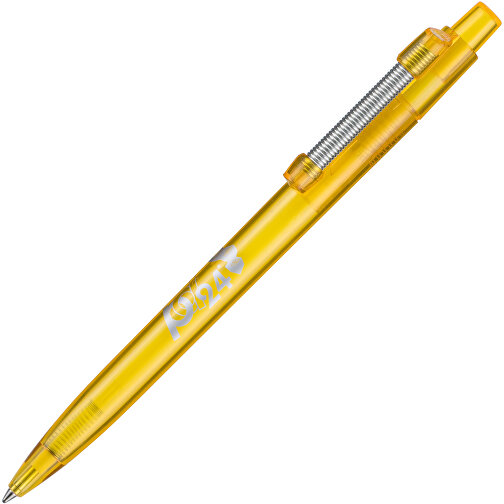 Kugelschreiber STRONG TRANSPARENT , Ritter-Pen, mango-gelb, ABS, Metall, 14,60cm (Länge), Bild 2