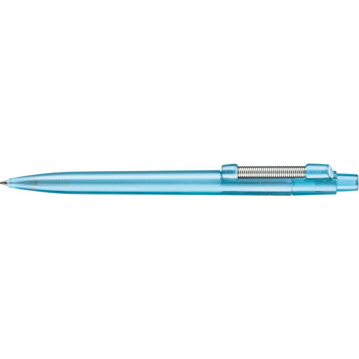 Kugelschreiber STRONG TRANSPARENT , Ritter-Pen, karibic-blau, ABS, Metall, 14,60cm (Länge), Bild 3