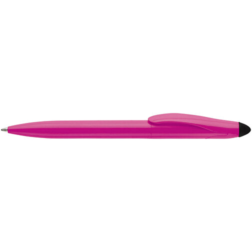Stylus Kugelschreiber Touchy , rosé / schwarz, ABS, 14,50cm (Länge), Bild 3
