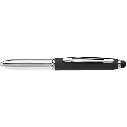 Stylus Kugelschreiber Shine , schwarz, ABS chrombeschichtet & Aluminium, 12,40cm (Länge), Bild 3