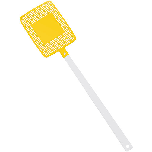 Fliegenklatsche 'Rechteck' , weiss, gelb, PPC+PS, 43,50cm x 0,50cm x 10,00cm (Länge x Höhe x Breite), Bild 1