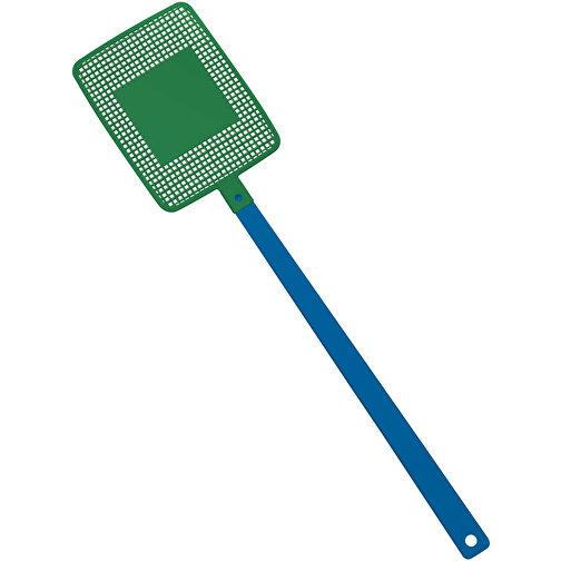 Fliegenklatsche 'Rechteck' , blau, grün, PPC+PS, 43,50cm x 0,50cm x 10,00cm (Länge x Höhe x Breite), Bild 1