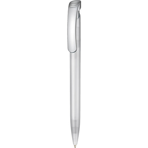 Kugelschreiber Clear Frozen SI , Ritter-Pen, weiss-frost/silber, ABS-Kunststoff, 14,80cm (Länge), Bild 1
