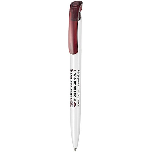 Kugelschreiber Clear ST , Ritter-Pen, rubin-rot, ABS-Kunststoff, 14,80cm (Länge), Bild 1