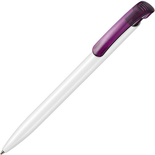 Kugelschreiber Clear ST , Ritter-Pen, pflaumen-lila, ABS-Kunststoff, 14,80cm (Länge), Bild 2