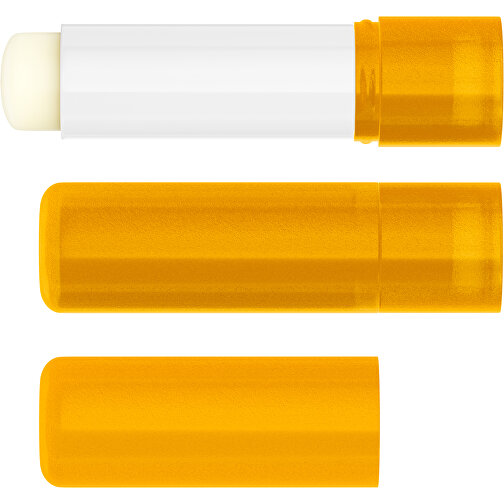 Lippenpflegestift 'Lipcare Original' Mit Gefrosteter Oberfläche , gelb-orange, Kunststoff, 6,90cm (Höhe), Bild 4