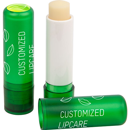 Lippenpflegestift 'Lipcare Doming' , grün, Kunststoff, 7,35cm (Höhe), Bild 1