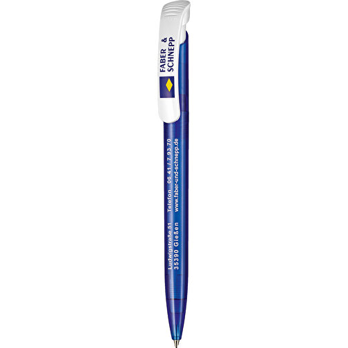 Kugelschreiber Clear Transparent S , Ritter-Pen, royal-blau, ABS-Kunststoff, 14,80cm (Länge), Bild 1