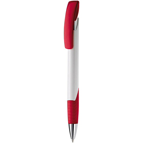 Kugelschreiber Zorro Hardcolour , weiß / rot, ABS & Metall, 14,50cm (Länge), Bild 1