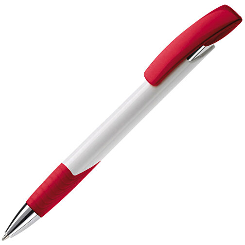 Kugelschreiber Zorro Hardcolour , weiss / rot, ABS & Metall, 14,50cm (Länge), Bild 2
