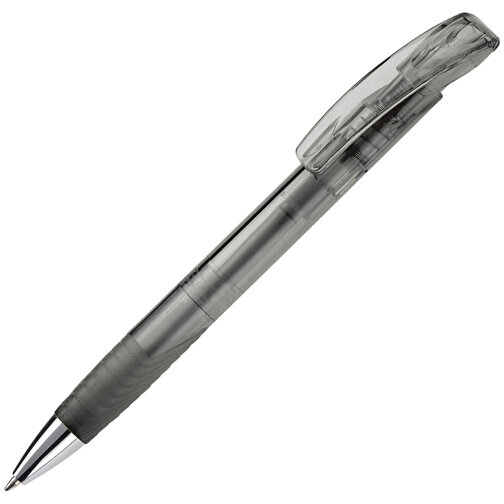 Kugelschreiber Zorro Transparent , transparent schwarz, ABS & Metall, 14,50cm (Länge), Bild 2