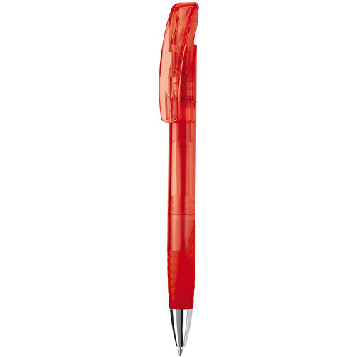 Kugelschreiber Zorro Transparent , transparent rot, ABS & Metall, 14,50cm (Länge), Bild 1