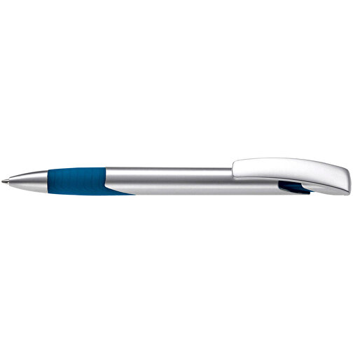 Kugelschreiber Zorro Silver , silber / dunkelblau, ABS & Metall, 14,50cm (Länge), Bild 3
