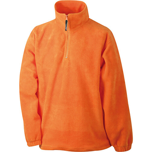 Half-Zip Fleece , James Nicholson, orange, 100% Polyester, S, , Bild 1