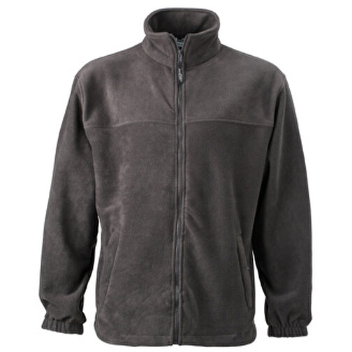 Full-Zip Fleece , James Nicholson, dark-grau, 100% Polyester, M, , Bild 1